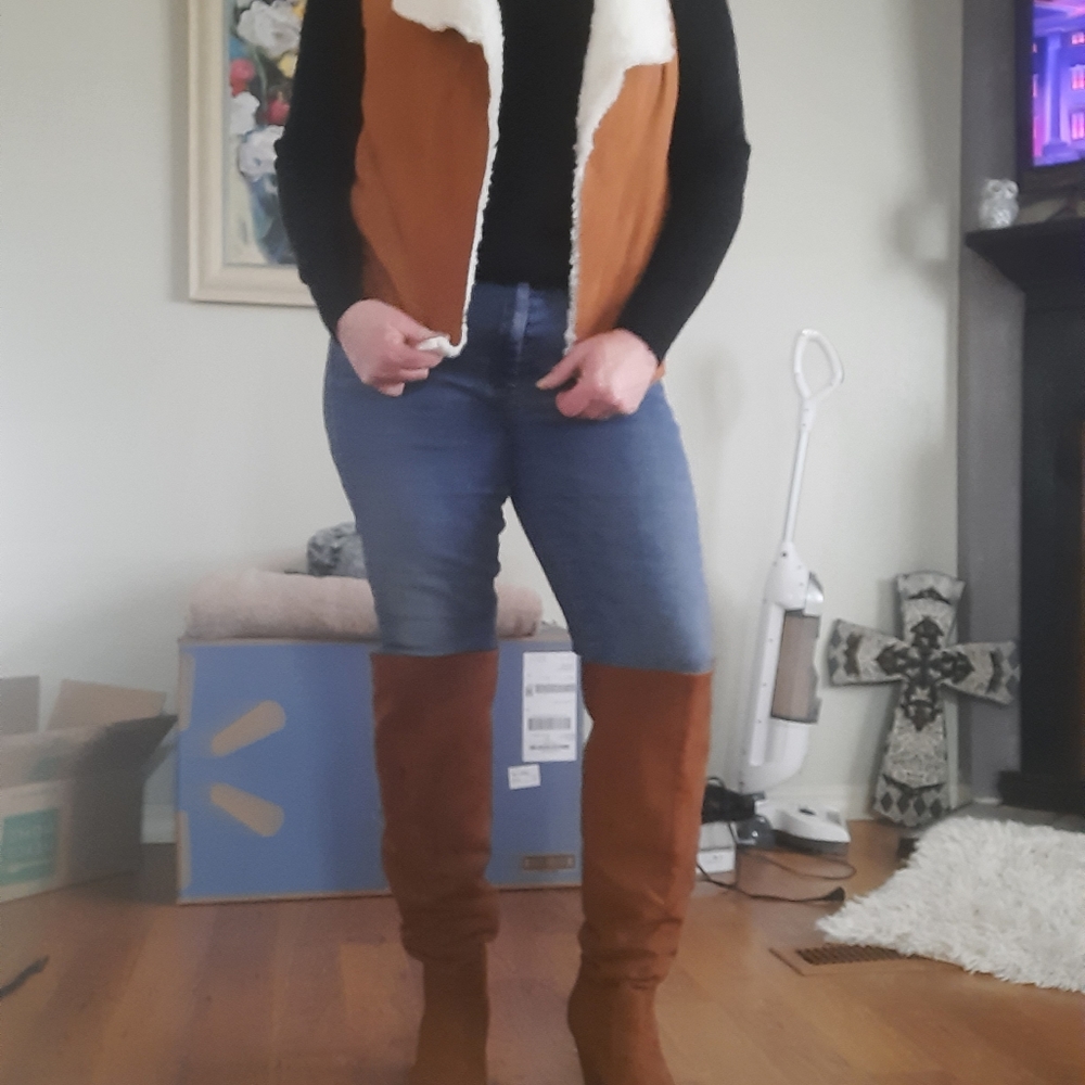 Justfab Boots over knee distressed boots - Picture 10 of 10